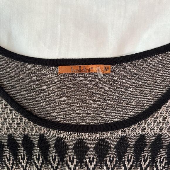 belldini knit tunic top medium scoop neck long sleeve fitted boho sweater - Picture 6 of 7